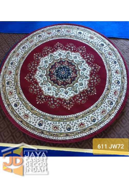 Permadani Kashan Kendra Bulat  ds 611 JW 7 2 ukuran 160 x 160 cm, 200 x 200 cm 